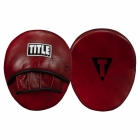 Лапи TITLE Boxing Blood Red Leather Punch Mitts
