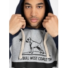 Футболка с капюшоном PIT BULL Longsleeve Hooded Garment Washed Raglan California